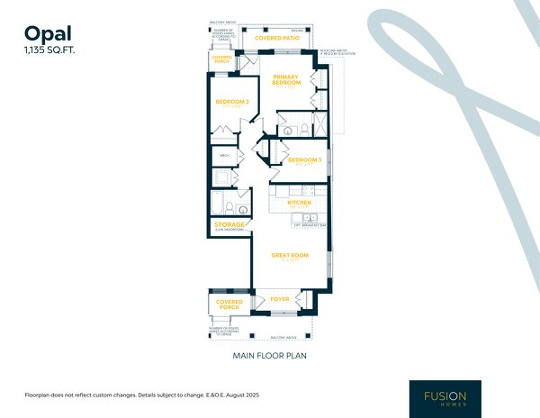 39 Lomond Lane - Opal by Fusion Homes floor plan