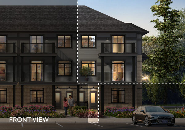 The 59 Lomond Lane - Pearl new home model plan at the Wallaceton Urban Towns by Fusion Homes in Kitchener