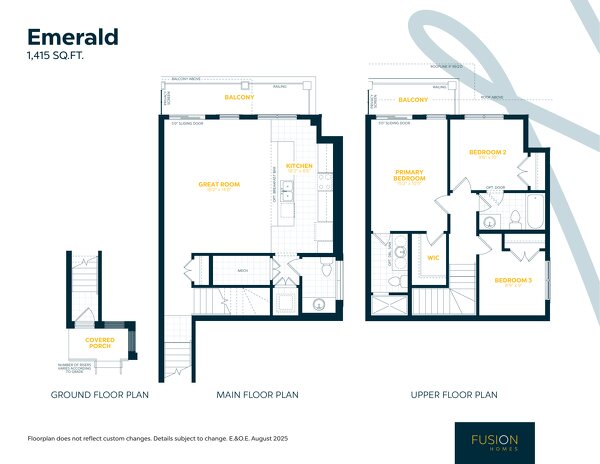 80 Lomond Lane - Emerald by Fusion Homes floor plan