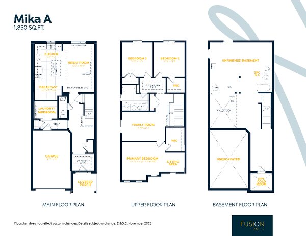 Mika by Fusion Homes floor plan