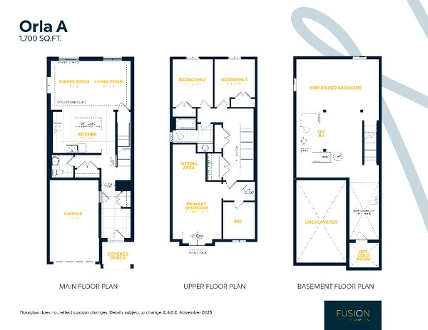 Orla by Fusion Homes floor plan