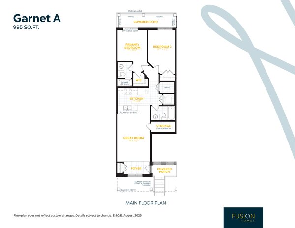 Garnet by Fusion Homes floor plan