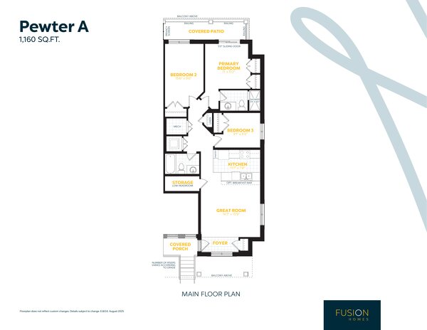Pewter by Fusion Homes floor plan