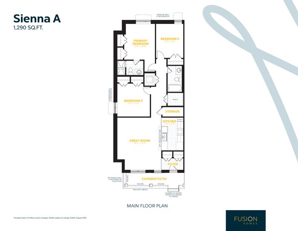 Sienna by Fusion Homes floor plan