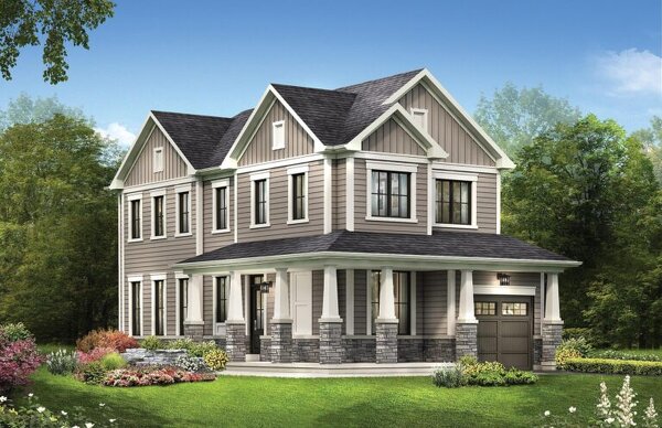 The Clinton Corner new home model plan at the Riverland by Empire Communities in Breslau