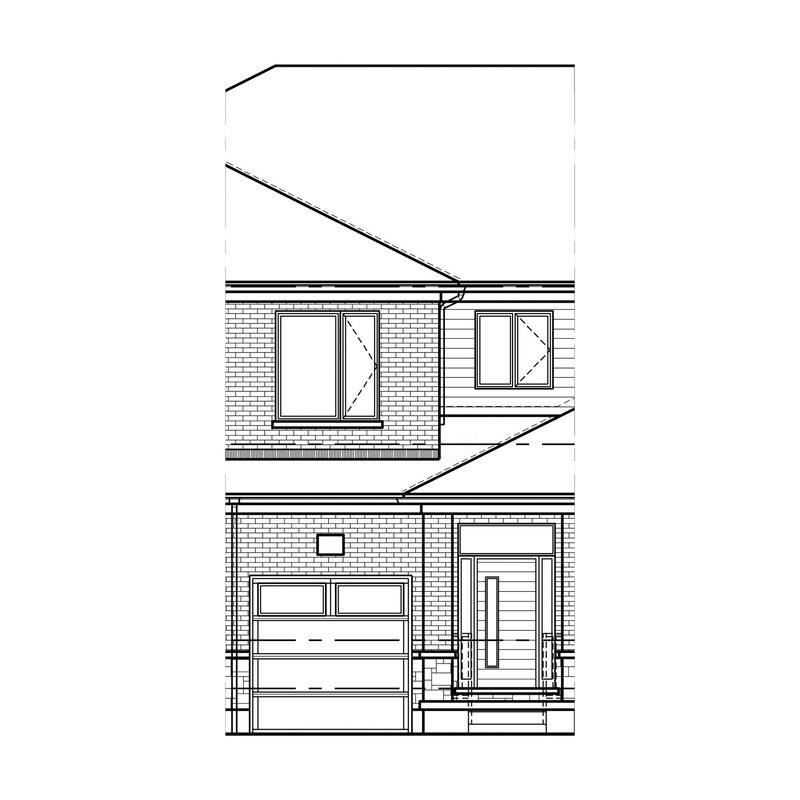 The Olive (Interior Unit) floor plan at Harvest Park by Activa Homes in Kitchener, Ontario