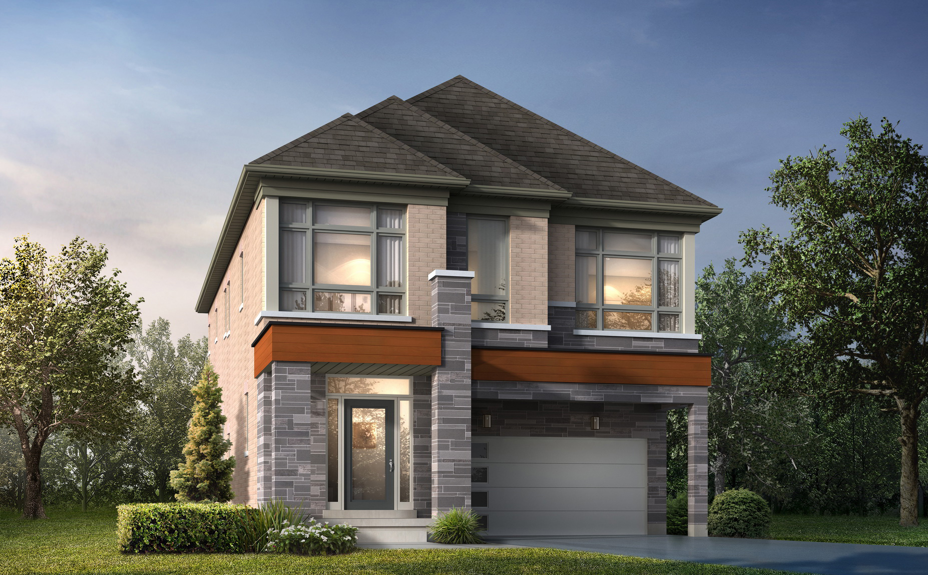 The Farber C new home model plan at the Oakridge Meadows by Aspen Ridge Homes in Richmond Hill