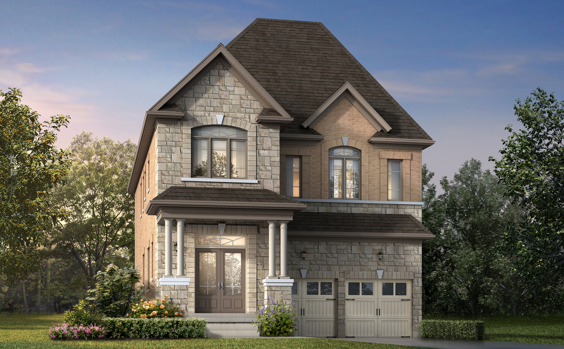 The Kieran B new home model plan at the Oakridge Meadows by Aspen Ridge Homes in Richmond Hill