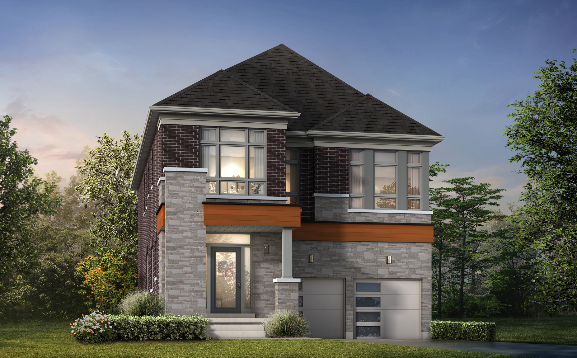 The Kieran C new home model plan at the Oakridge Meadows by Aspen Ridge Homes in Richmond Hill