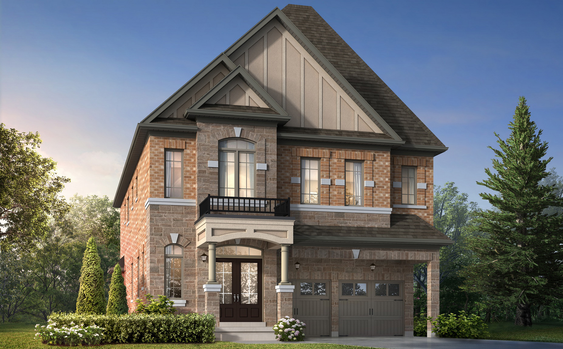 The Sterling B new home model plan at the Oakridge Meadows by Aspen Ridge Homes in Richmond Hill