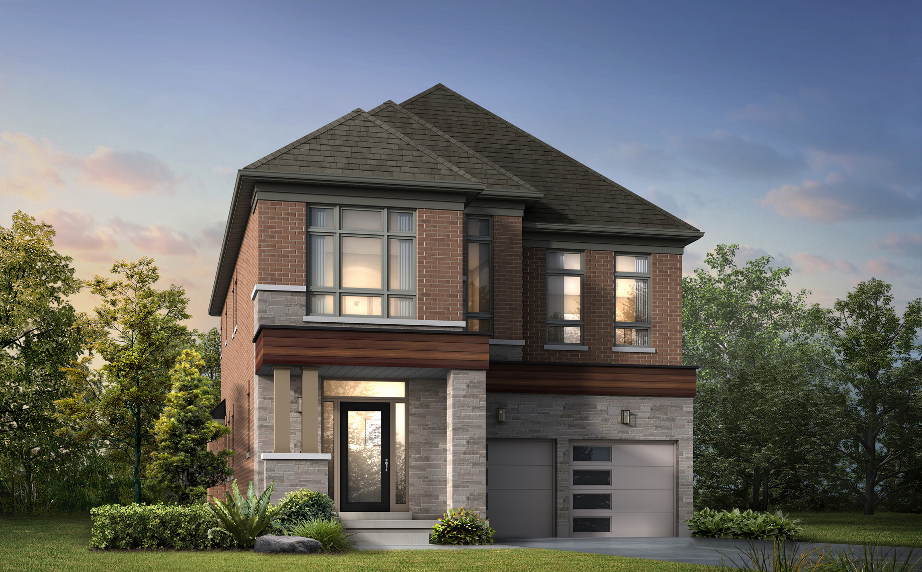 The Warren C new home model plan at the Oakridge Meadows by Aspen Ridge Homes in Richmond Hill