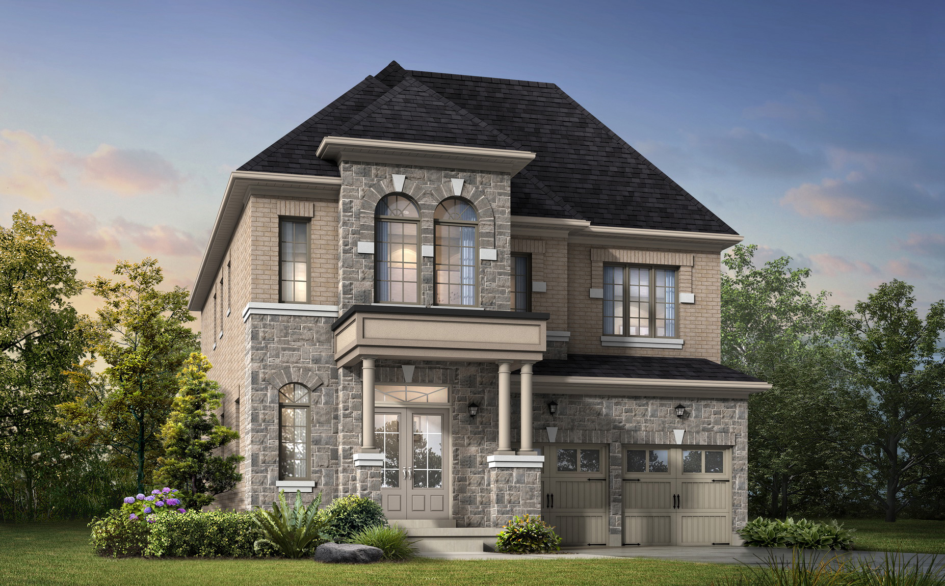 The Milner B new home model plan at the Oakridge Meadows by Aspen Ridge Homes in Richmond Hill