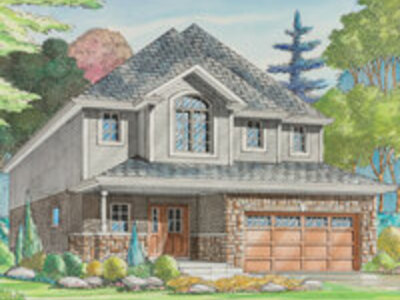 The Bruder new home model plan at the Stratford Fairgrounds by Bromberg Homes in Stratford