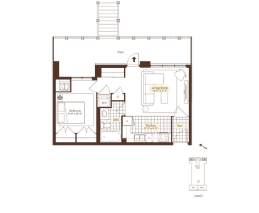 The Suite 1D new home model plan at the The Metalworks by Fusion Homes in Guelph