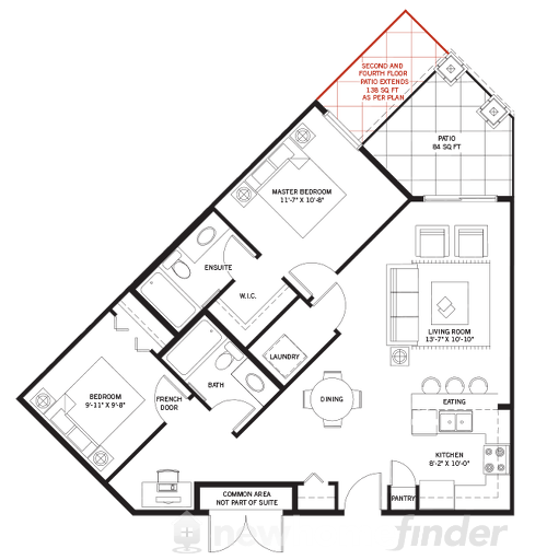 Bayshore 1 floor plan at Auburn Walk by Cardel Homes in Calgary, Alberta