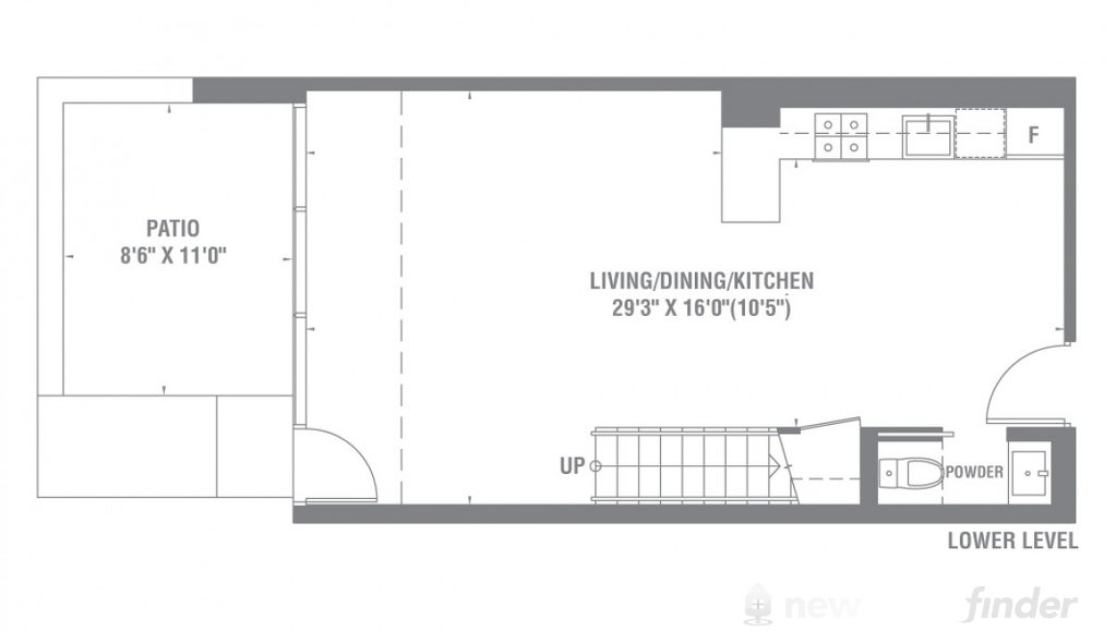 Image of One Bedroom + Den level 1 at the Pier 27 development in Toronto