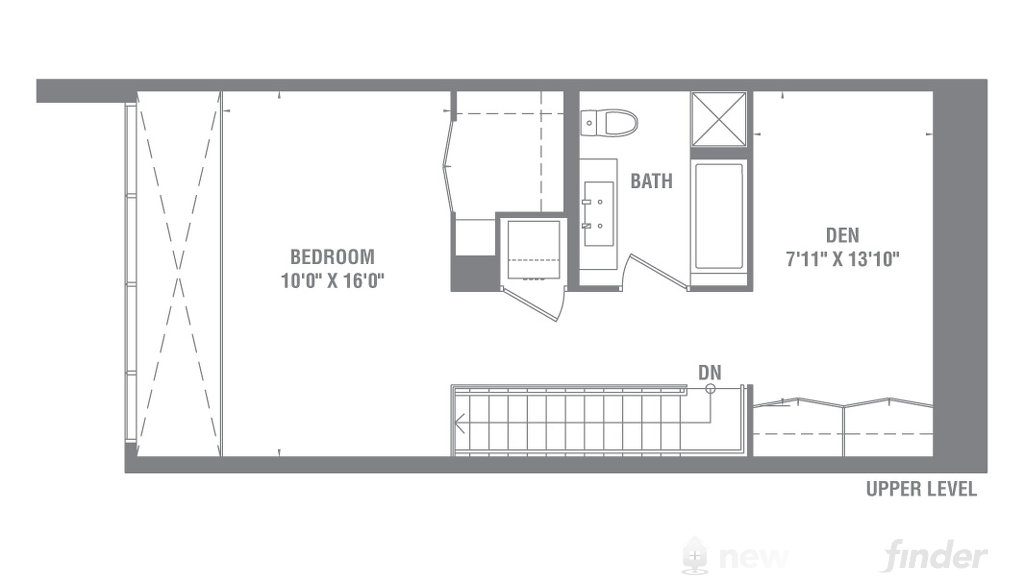 Image of One Bedroom + Den level 2 at the Pier 27 development in Toronto