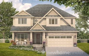 The Monticello new home model plan at the Mayberry Hill by Thomasfield Homes Limited in Guelph