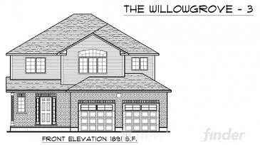 The Willowgrove 3 new home model plan at the Trillium Woods by Thomasfield Homes Limited in Woodstock