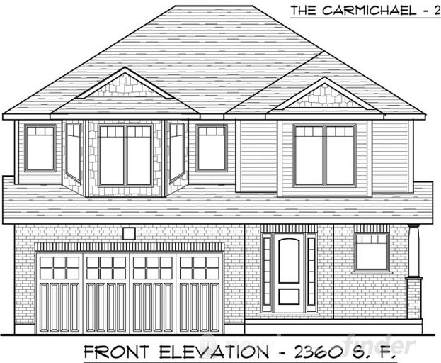 Carmichael 2 floor plan at Trillium Woods by Thomasfield Homes Limited in Woodstock, Ontario