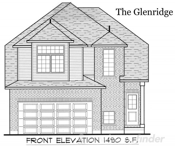 Glenridge floor plan at Tiffany Ridge by Thomasfield Homes Limited in Woodstock, Ontario