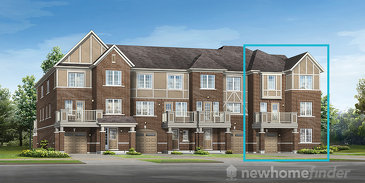 The Lakefield End new home model plan at the Hawthorne South Village by Mattamy Homes in Milton