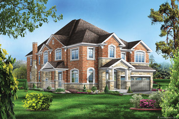 The Foster new home model plan at the Saddle Ridge by Starlane Home Corporation in Milton