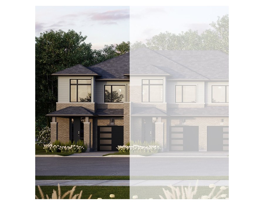 The Holly (End) new home model plan at the Avon Park by Cachet by Cachet Estate Homes in Stratford