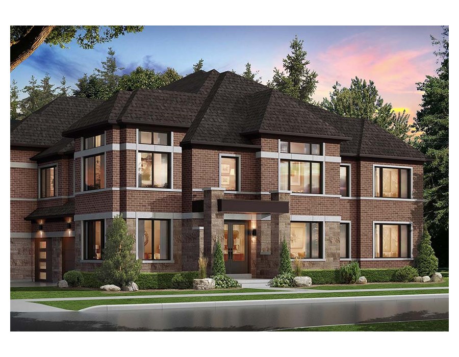 The Emerald 5 new home model plan at the Upper Mayfield Estates by Caliber Homes in Brampton