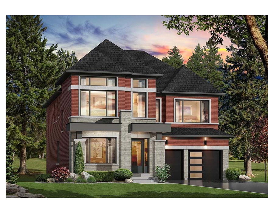The Ruby 2 new home model plan at the Upper Mayfield Estates by Caliber Homes in Brampton