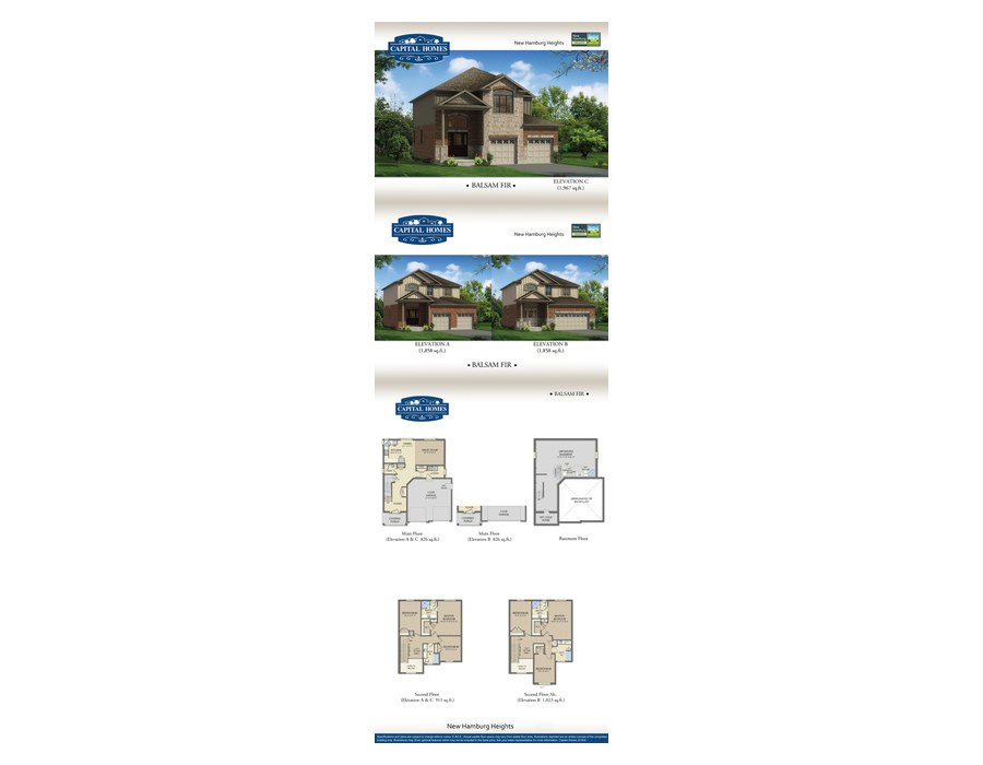 Balsam Fir floor plan at New Hamburg Heights by Capital Homes in New Hamburg, Ontario