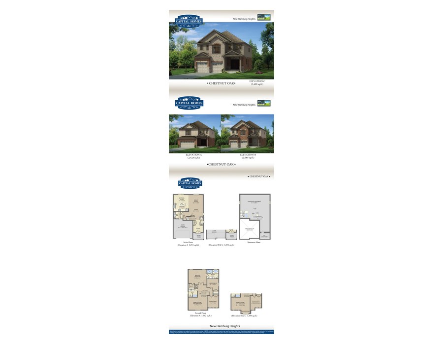 Chestnut Oak floor plan at New Hamburg Heights by Capital Homes in New Hamburg, Ontario