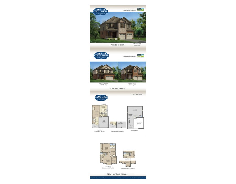 White Cherry floor plan at New Hamburg Heights by Capital Homes in New Hamburg, Ontario