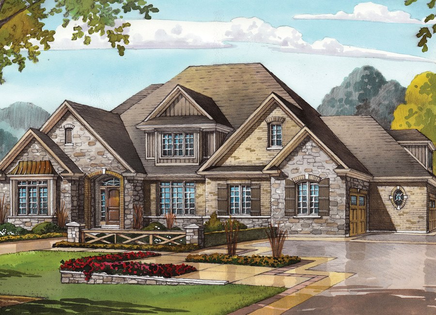The Carlisle floor plan at Audrey Meadows by Charleston Homes in Aberfoyle, Ontario