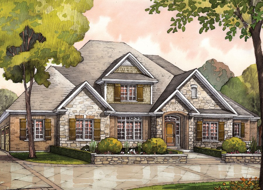 The Halton floor plan at Audrey Meadows by Charleston Homes in Aberfoyle, Ontario