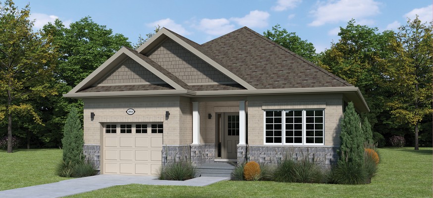Evergreen floor plan at Meadow Heights by Dunsire Developments in Port Colborne, ON