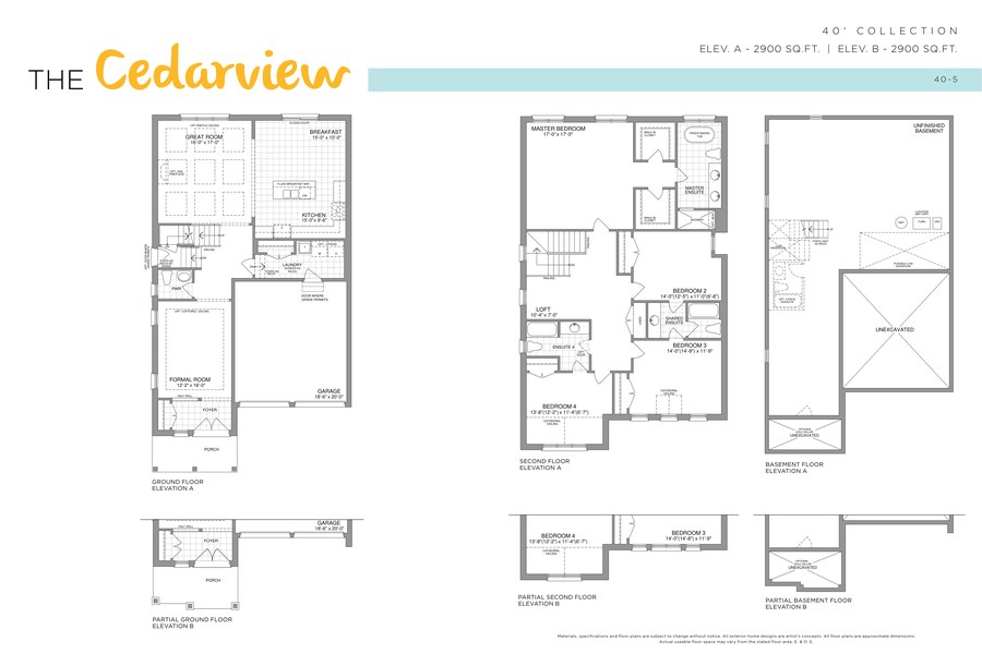 Cedarview by Highcastle Homes floor plan