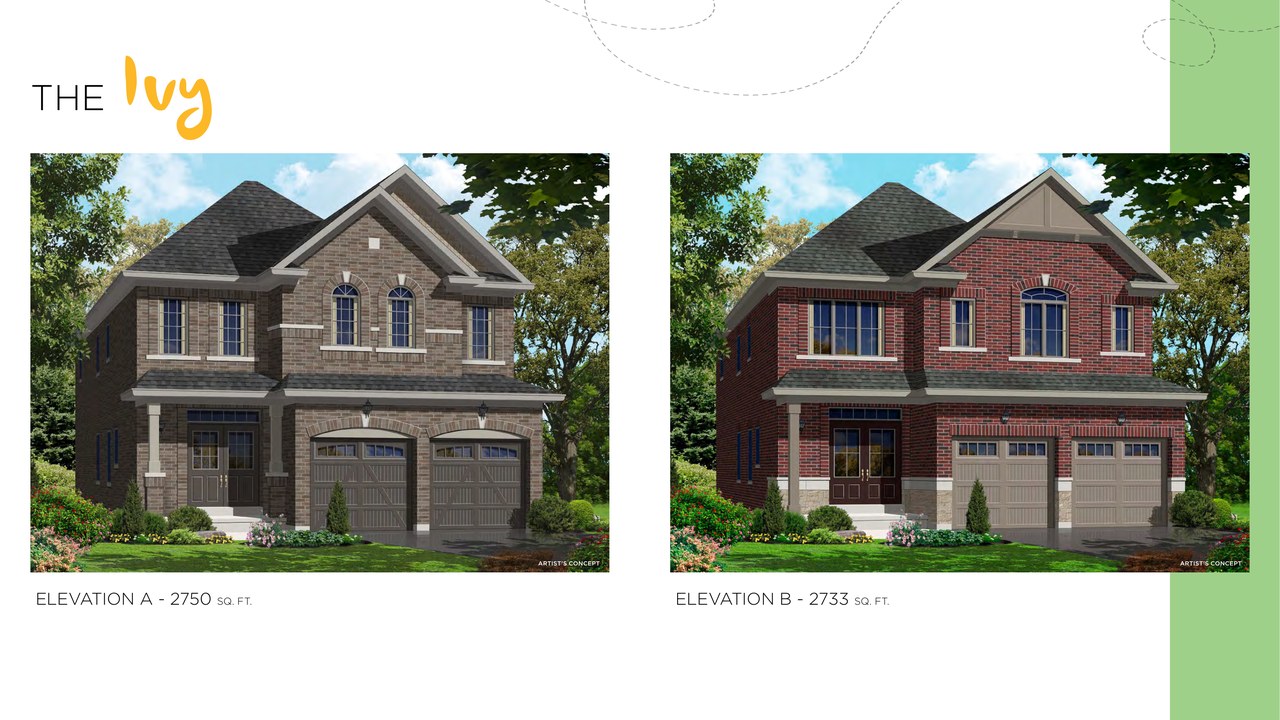 Ivy floor plan at Honey Hill by Highcastle Homes in Alliston, Ontario