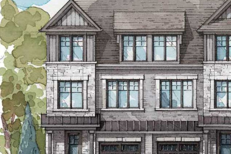 Devon End - Lot 45 floor plan at Queen's Lane by Branthaven Homes in Brampton, Ontario