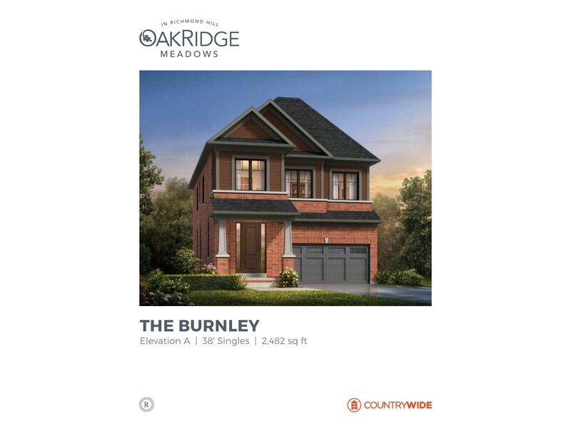 38' DETACHED floor plan at Oakridge Meadows (CW) by CountryWide Homes in Richmond Hill, ON