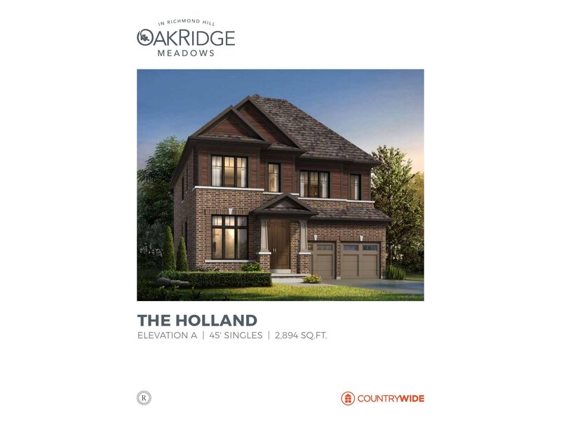 45' DETACHED floor plan at Oakridge Meadows (CW) by CountryWide Homes in Richmond Hill, ON
