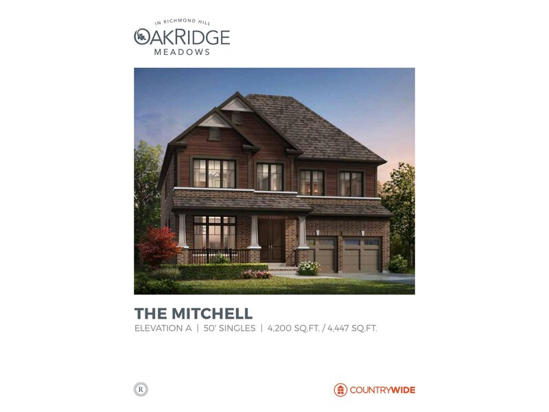 50' DETACHED floor plan at Oakridge Meadows (CW) by CountryWide Homes in Richmond Hill, ON