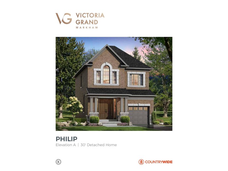 The 30' DETACHED HOME new home model plan at the Victoria Grand by CountryWide Homes in Markham