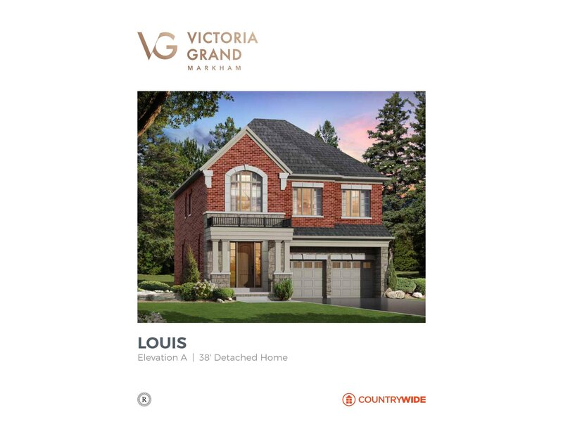The 38' DETACHED HOME new home model plan at the Victoria Grand by CountryWide Homes in Markham