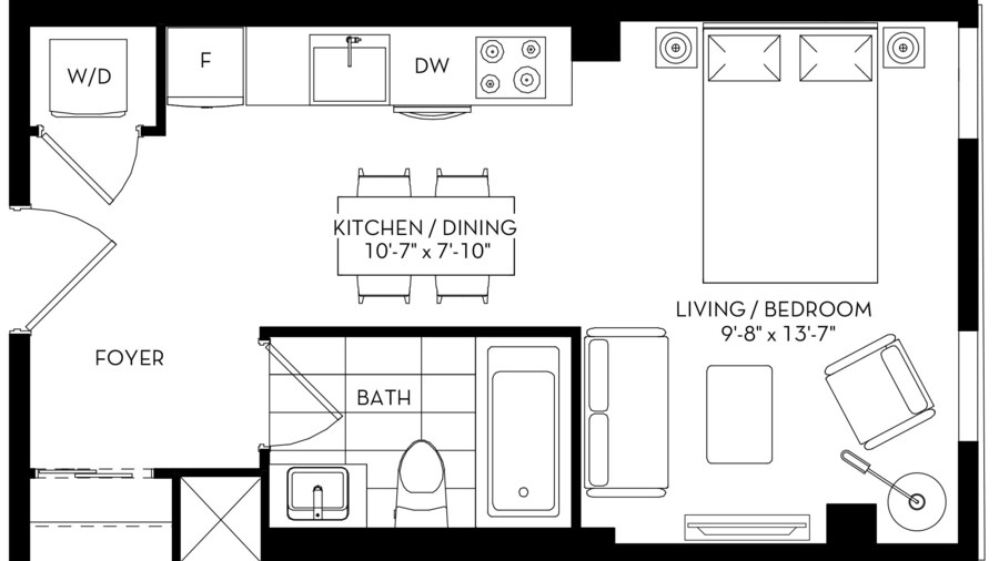 The Blackmore new home model plan at the 8 Cumberland by Great Gulf in Toronto