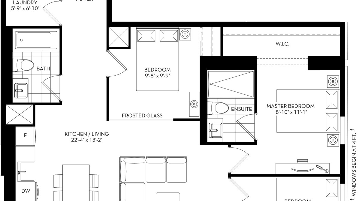 McMurrich floor plan at 8 Cumberland by Great Gulf in Toronto, Ontario