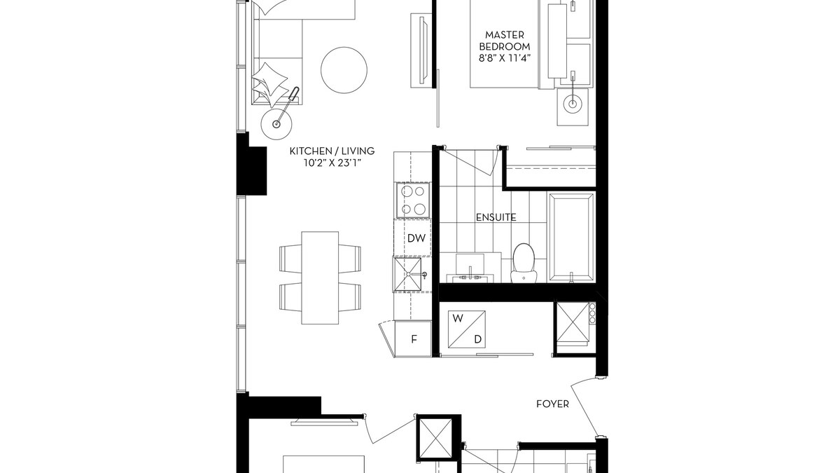 Hazelton floor plan at 8 Cumberland by Great Gulf in Toronto, Ontario