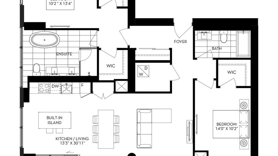The Balmuto new home model plan at the 8 Cumberland by Great Gulf in Toronto