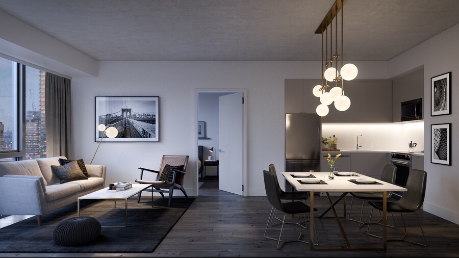 The Suite 09 new home model plan at the 357 King West by Great Gulf in Toronto