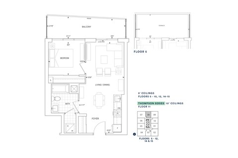 The A555 BF new home model plan at the Thompson Towers Spring Tower by Greenpark in Milton